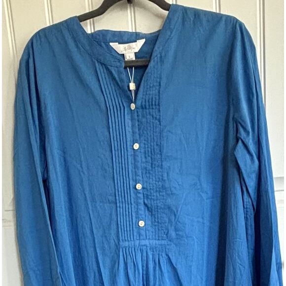 Lilly Pulitzer Vassa Maxi Cover Up Dress Sz Lg Blue Beach Resort Cruise - Picture 4 of 7